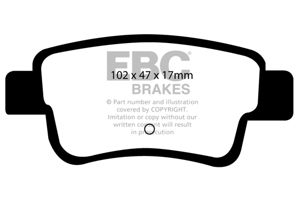 Kit de plaquettes de frein, frein à disque EBC Brakes DP21599