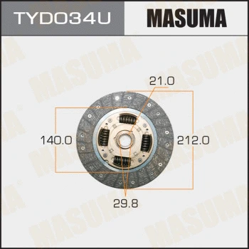 Disque d'embrayage MASUMA TYD034U