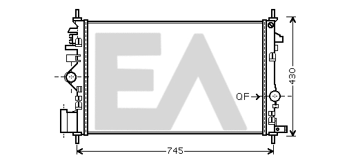 Radiateur, refroidissement du moteur EACLIMA 31R54229