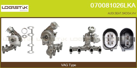 Turbocompresseur, suralimentation LGK 070081026LKA
