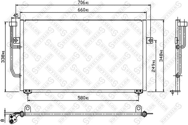 Condenseur, climatisation STELLOX 10-45169-SX