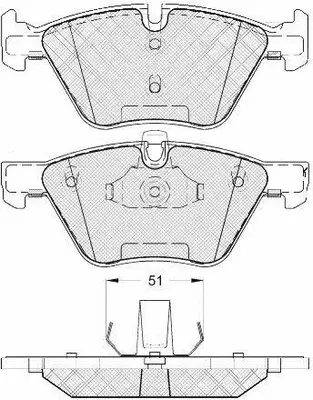 Kit de plaquettes de frein, frein à disque FIT FP1061