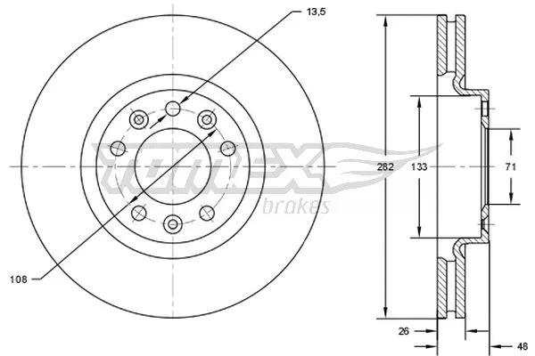 Disque de frein TOMEX Brakes TX 72-24
