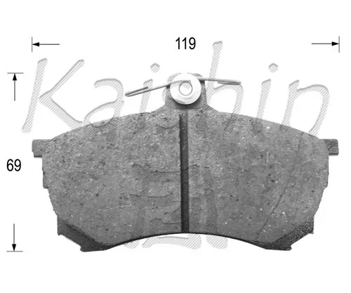 Kit de plaquettes de frein, frein à disque KAISHIN FK6102