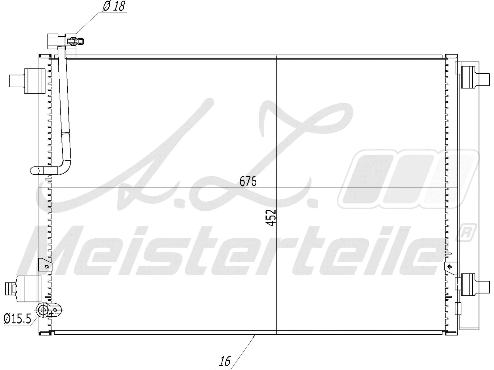 Condenseur, climatisation A.Z. Meisterteile AZMT-45-030-1511