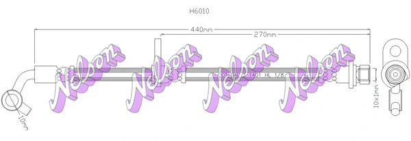 Flexible de frein KAWE H6010