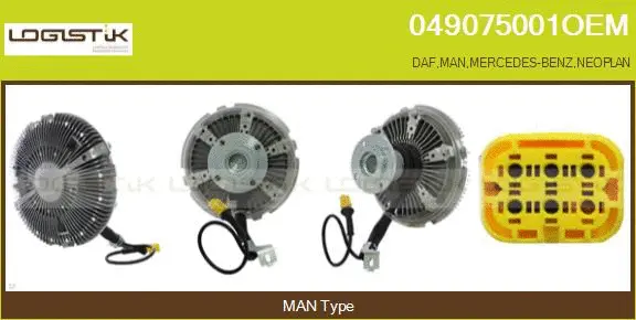 Embrayage, ventilateur de radiateur LGK 049075001OEM