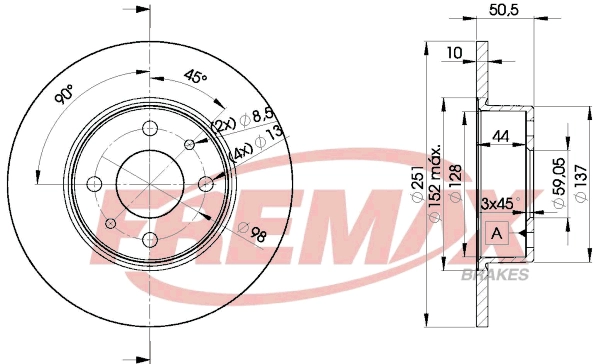 Disque de frein FREMAX BD-4070