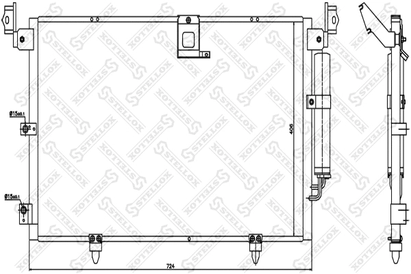 Condenseur, climatisation STELLOX 10-45355-SX