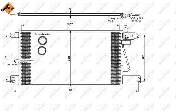 Condenseur, climatisation NRF 35790