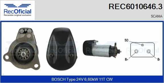 Démarreur RECOFICIAL REC6010646.3