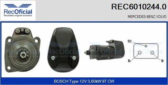 Démarreur RECOFICIAL REC6010244.0