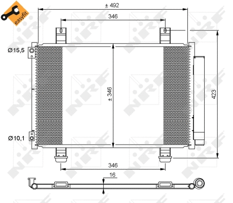 Condenseur, climatisation NRF 35854