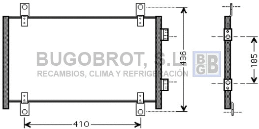Condenseur, climatisation BUGOBROT 62-FT5302