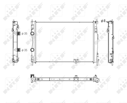 Radiateur, refroidissement du moteur NRF 53757
