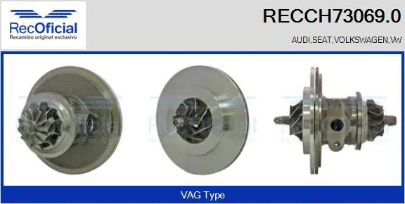 Groupe carter, turbocompresseur RECOFICIAL RECCH73069.0