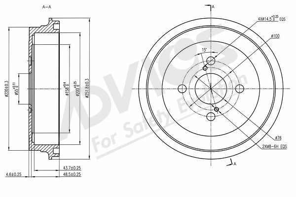 Tambour de frein ADVICS-SEA A7R008