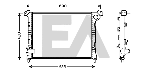 Radiateur, refroidissement du moteur EACLIMA 31R07090