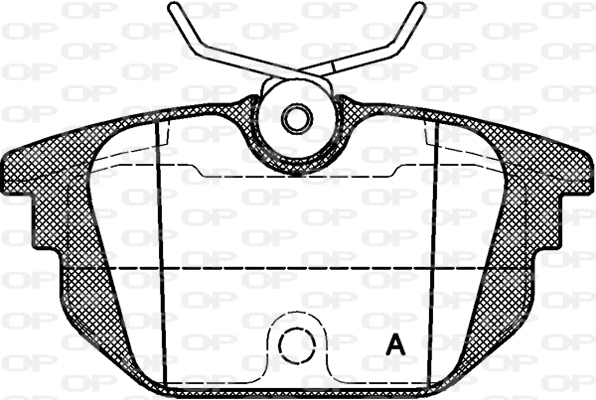 Kit de plaquettes de frein, frein à disque OPEN PARTS BPA0692.00