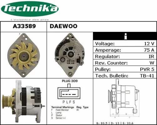 Alternateur Technika A33589