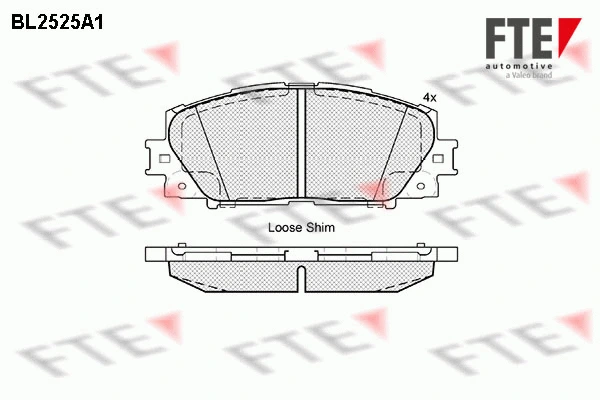 Kit de plaquettes de frein, frein à disque FTE 9010780