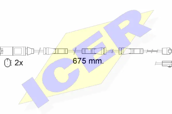 Contact d'avertissement, usure des plaquettes de frein ICER 610561 E C