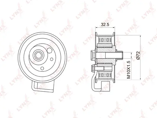 Poulie de tension, courroie crantée LYNXAUTO PB-1007