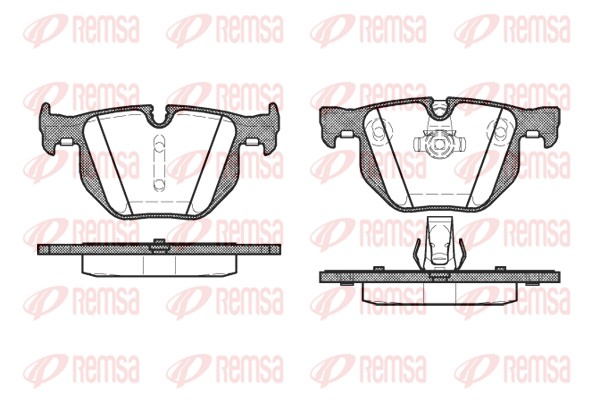 Kit de plaquettes de frein, frein à disque REMSA 0381.60