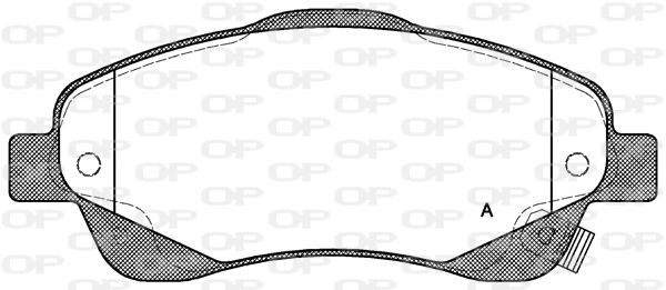 Kit de plaquettes de frein, frein à disque OPEN PARTS BPA1046.02