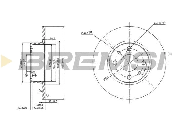 Disque de frein BREMSI CD6066S
