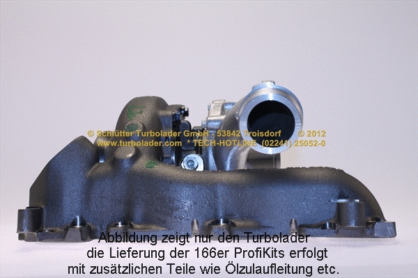 Turbocompresseur, suralimentation SCHLÜTTER TURBOLADER 166-00286
