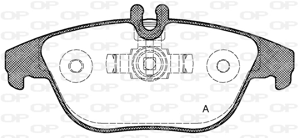 Kit de plaquettes de frein, frein à disque OPEN PARTS BPA1305.00