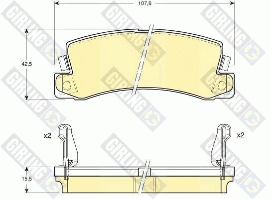 Kit de plaquettes de frein, frein à disque GIRLING 6111689
