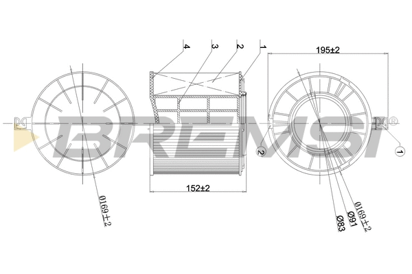 Filtre à air BREMSI FA1173