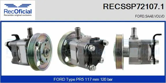 Pompe hydraulique, direction RECOFICIAL RECSSP72107.1