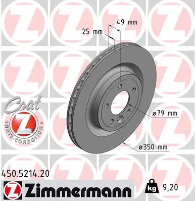 Disque de frein ZIMMERMANN 450.5214.20