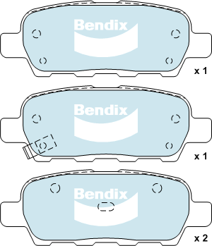 Kit de plaquettes de frein, frein à disque BENDIX-SEA DB1509 GCT