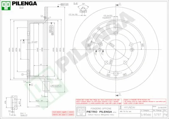 Disque de frein PILENGA 5797