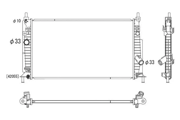 Radiateur, refroidissement du moteur ORDONEZ 2064103