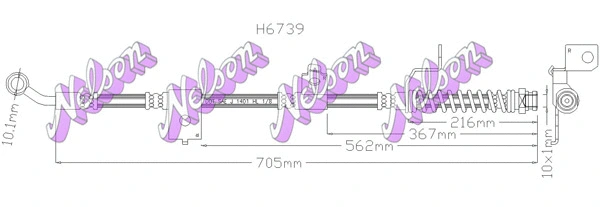 Flexible de frein KAWE H6739