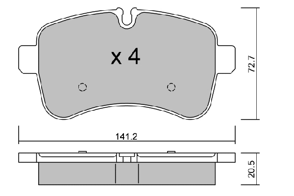 Kit de plaquettes de frein, frein à disque AISIN BPIV-2001