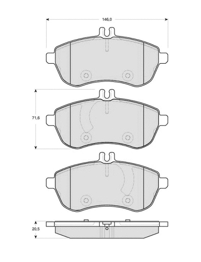 Kit de plaquettes de frein, frein à disque MTR MT459