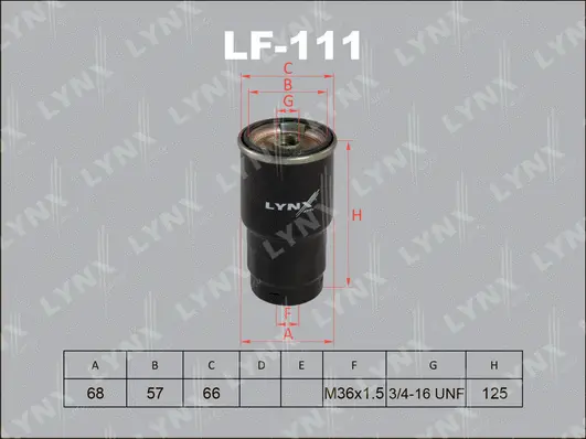 Filtre à carburant LYNXAUTO LF-111