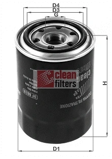 Filtre à huile CLEAN FILTERS DF 863/A