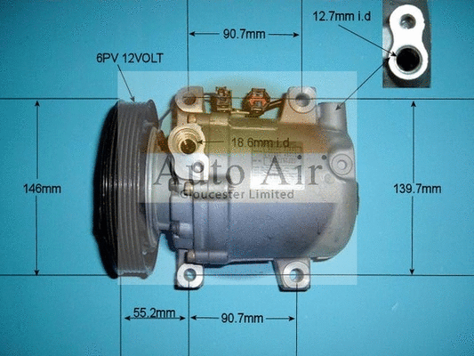 Compresseur, climatisation AUTO AIR GLOUCESTER 14-6069