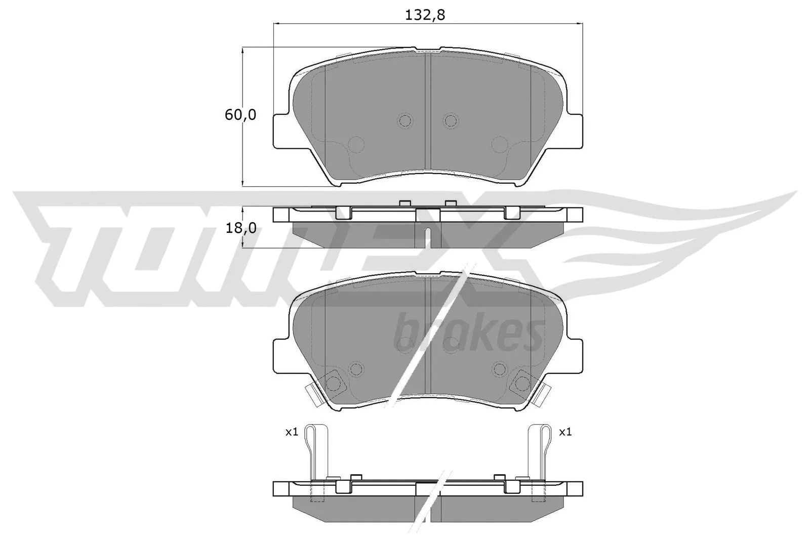 Kit de plaquettes de frein, frein à disque TOMEX Brakes TX 17-68
