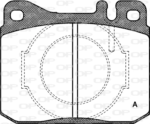 Kit de plaquettes de frein, frein à disque OPEN PARTS BPA0010.40