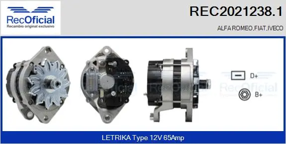 Alternateur RECOFICIAL REC2021238.1