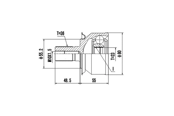 Jeu de joints, arbre de transmission DYNAMATRIX DCV818203