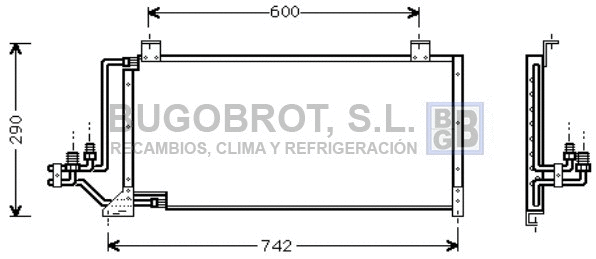 Condenseur, climatisation BUGOBROT 62-JE5006